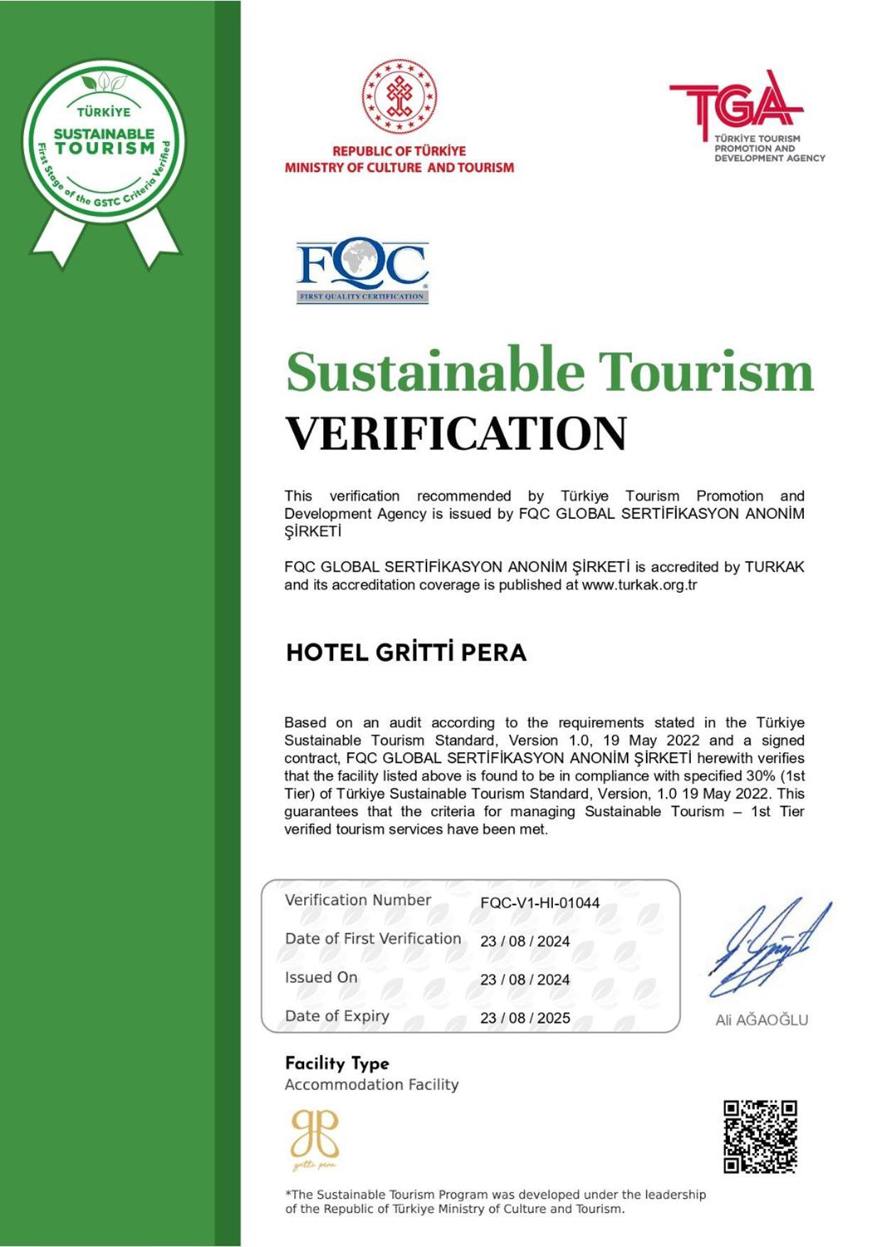 Hotel Gritti Pera & Spa Istanbul Luaran gambar